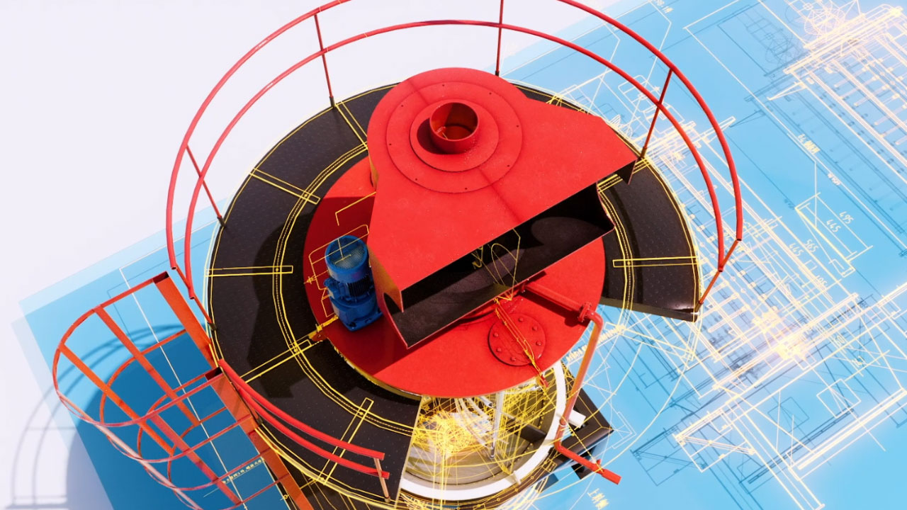 立式搅拌机动画制作