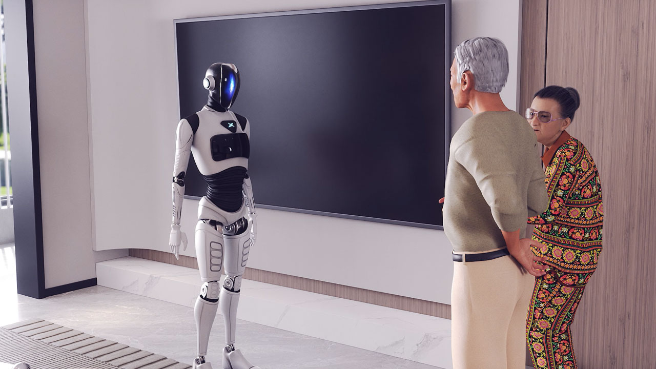机器人与老人互动